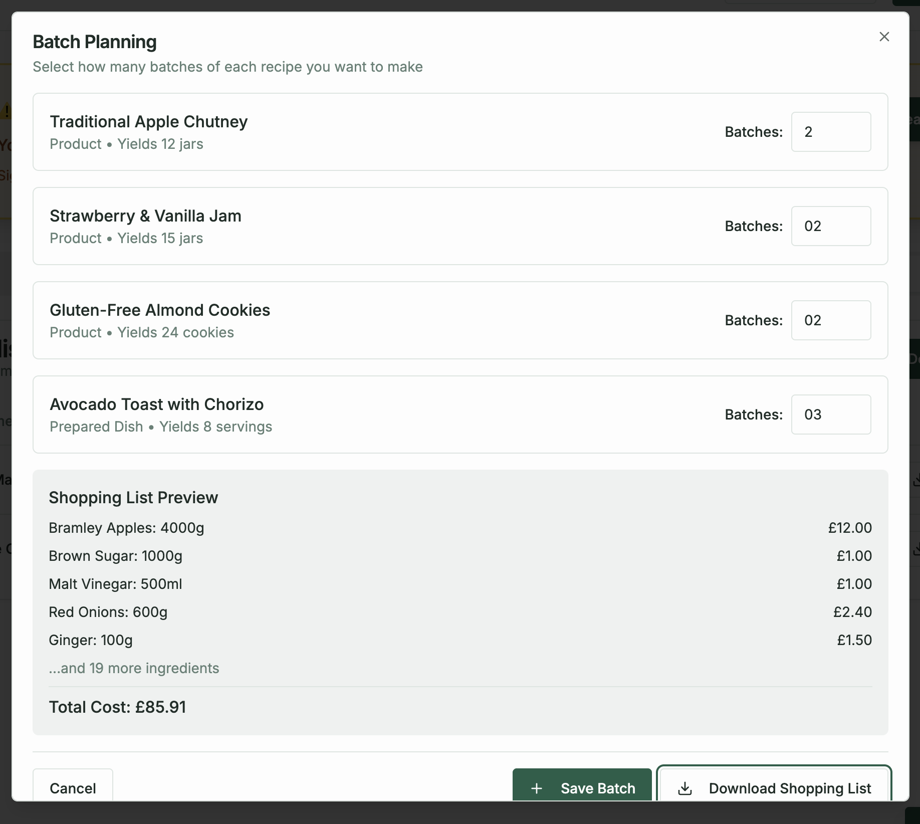 BatchBoost - Food Production Management Software | Recipe Costing ...